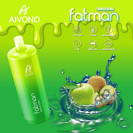 maçã kiwi Aivono FATMAN 6800 280DJX31 | Aivono Vape Portugal